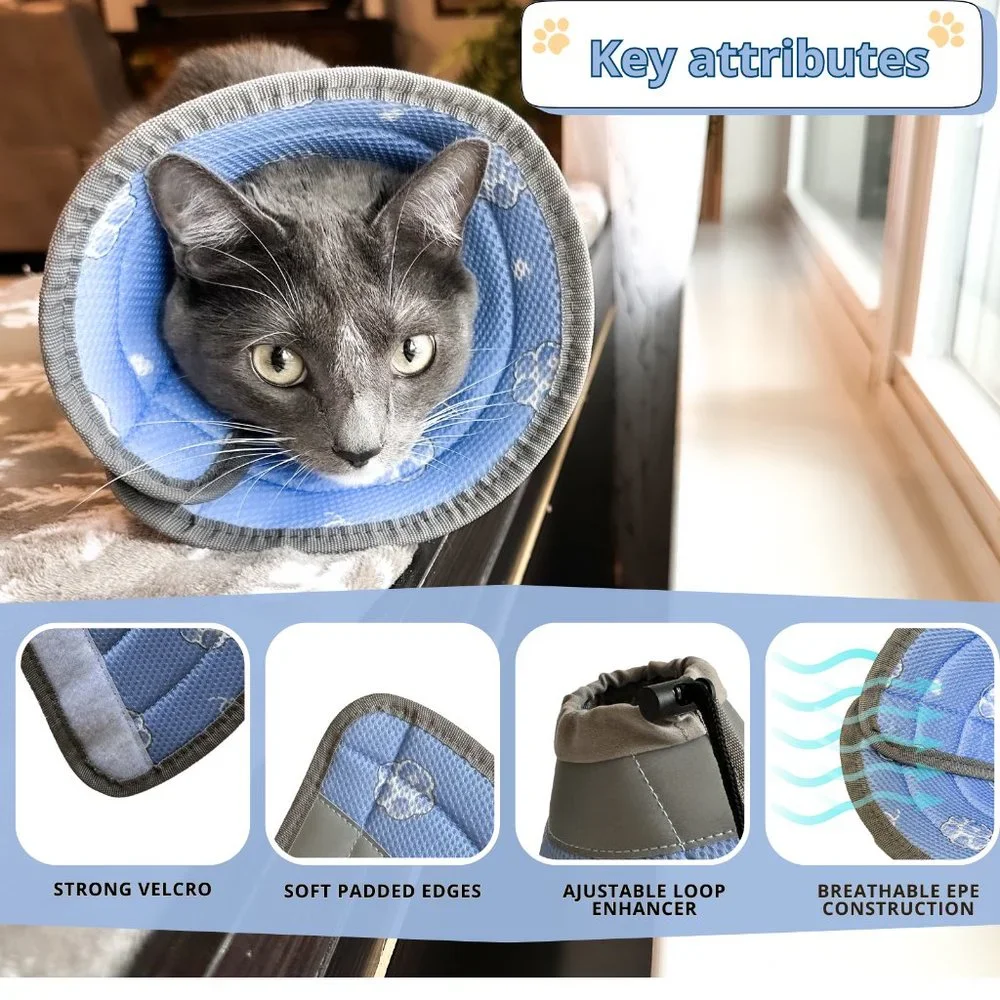 Soft Cat Cone Collar, for Small Kittens Young Cats, E Collar for Cats, cat cone